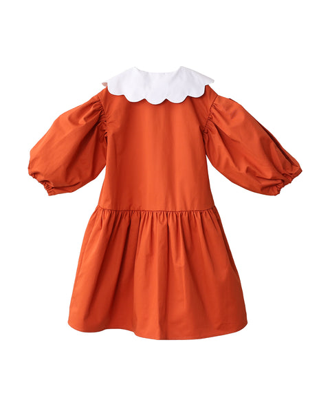 Selena dress (tangerine/ivory) – Aisabobo