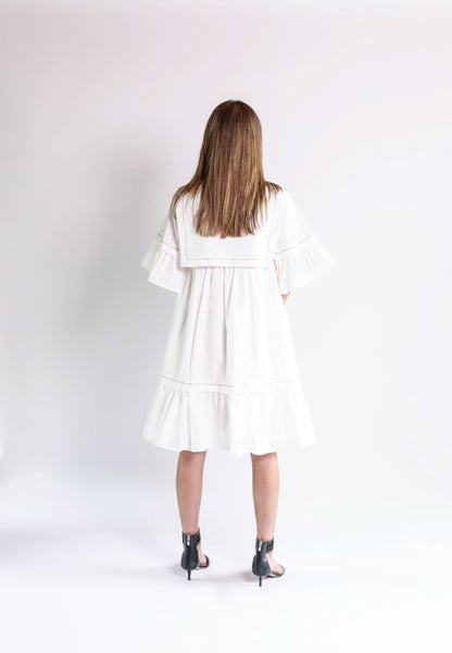 Aisabobo white iris store dress