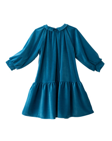 Isla dress (blue-sapphire velvet)