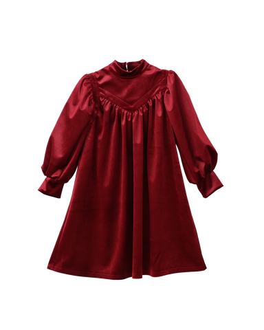 Rachel dress (ruby-red velvet)