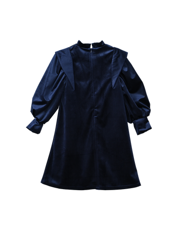 Levi dress (dark-sapphire-blue velvet)