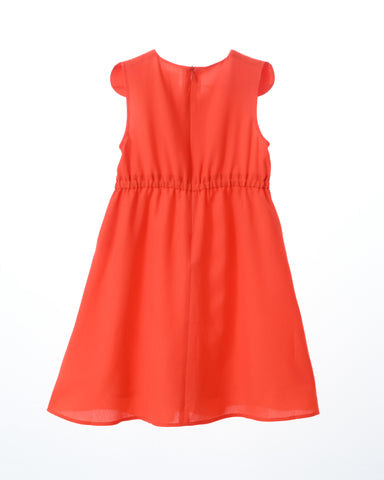 Colette dress (scarlet-orange/lavender)