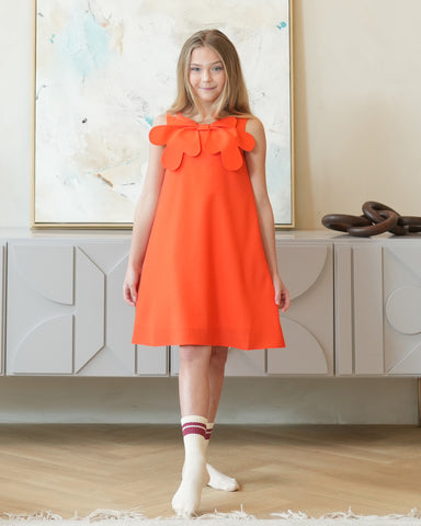 Esme dress (scarlet-orange)