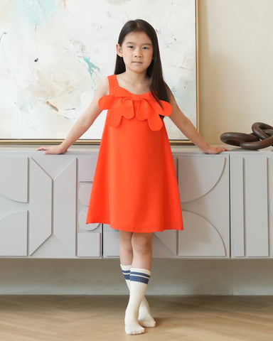 Esme dress (scarlet-orange)